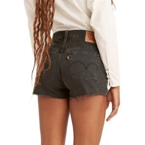 Vintage Levi's 501 Cutoff Jean denim Shorts Black wash xl waist 36 38 @p